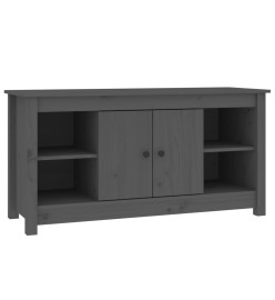 Meuble TV Gris 103x36,5x52 cm Bois de pin massif