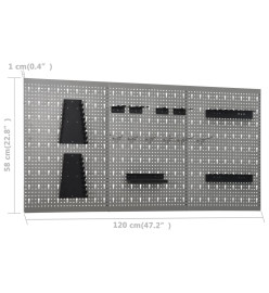 Établi avec 3 panneaux muraux