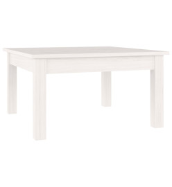 Table basse Blanc 55x55x30 cm Bois massif de pin