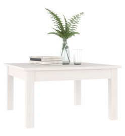 Table basse Blanc 55x55x30 cm Bois massif de pin