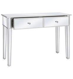 Table console miroir MDF et verre 106,5 x 38 x 76,5 cm