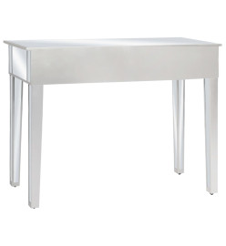 Table console miroir MDF et verre 106,5 x 38 x 76,5 cm