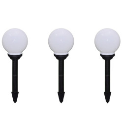 6 pcs Lampes d'allée d'extérieur à LED 20 cm et piquet au sol