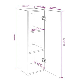 Meubles TV 2 pcs Sonoma gris 30,5x30x90 cm Bois d'ingénierie