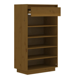 Armoire à chaussures Marron miel 60x34x105cm Bois de pin massif