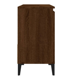 Armoire de bain chêne marron 65x33x60 cm bois d'ingénierie