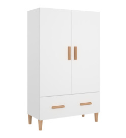 Buffet Blanc brillant 70x31x115 cm Bois d'ingénierie