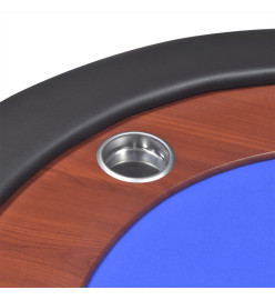 Table de poker pour 10 joueurs avec espace de croupier Bleu