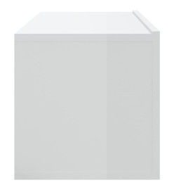 Meubles TV muraux 4 pcs Blanc brillant 100x30x30 cm