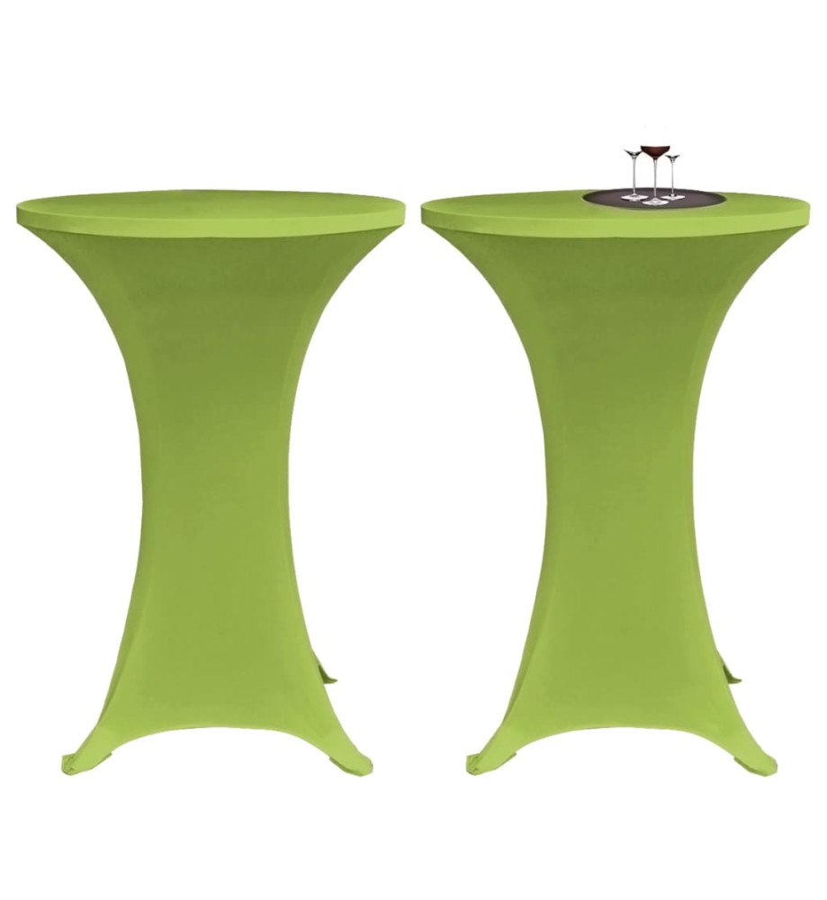 Housse de table extensible 2 pcs 70 cm Verte