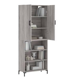 Buffet haut Sonoma gris 69,5x34x180 cm Bois d'ingénierie