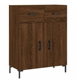 Buffet haut Chêne marron 69,5x34x180 cm Bois d'ingénierie