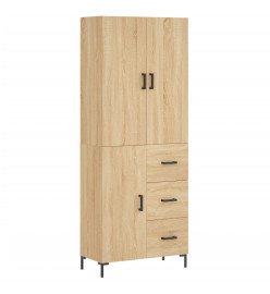 Buffet haut Chêne sonoma 69,5x34x180 cm Bois d'ingénierie