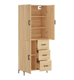 Buffet haut Chêne sonoma 69,5x34x180 cm Bois d'ingénierie