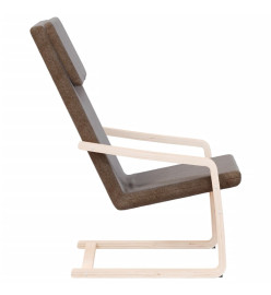 Chaise de relaxation Marron foncé Tissu