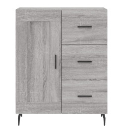 Buffet haut Sonoma gris 69,5x34x180 cm Bois d'ingénierie