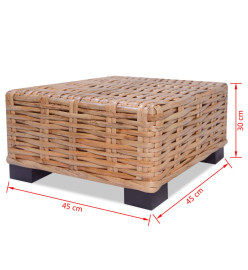 Table basse Rotin naturel 45 x 45 x 30 cm