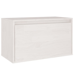 Meubles TV 3 pcs Blanc Bois massif de pin