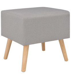 Table de chevet Gris 40x35x40 cm Tissu