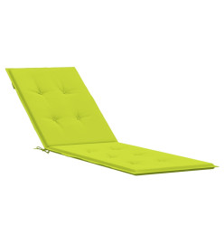 Coussin de chaise de terrasse vert vif (75+105)x50x3 cm