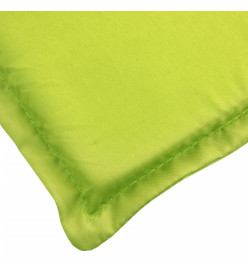 Coussin de chaise de terrasse vert vif (75+105)x50x3 cm