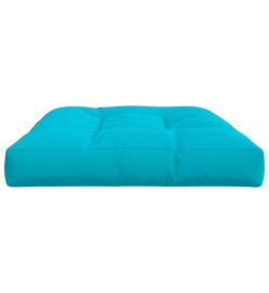 Coussin de palette turquoise 120x80x12 cm tissu