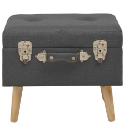 Tabouret de rangement 40 cm Gris foncé Tissu