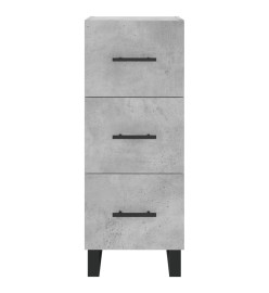 Buffet haut Gris béton 34,5x34x180 cm Bois d'ingénierie