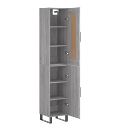 Buffet haut Sonoma gris 34,5x34x180 cm Bois d'ingénierie