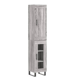 Buffet haut Sonoma gris 34,5x34x180 cm Bois d'ingénierie