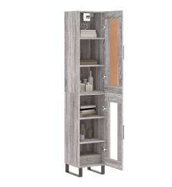 Buffet haut Sonoma gris 34,5x34x180 cm Bois d'ingénierie