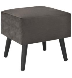 Tables de chevet 2 pcs Gris 40x35x40 cm Velours