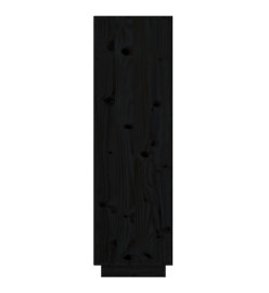 Buffet Noir 38x35x117 cm Bois massif de pin