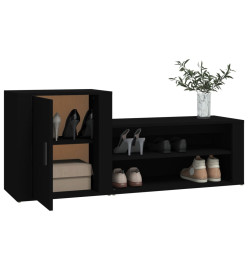 Armoire à chaussures Noir 130x35x54 cm Bois d'ingénierie