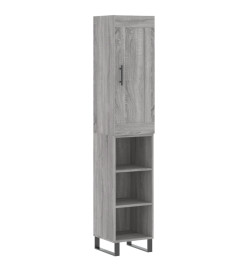 Buffet haut Sonoma gris 34,5x34x180 cm Bois d'ingénierie