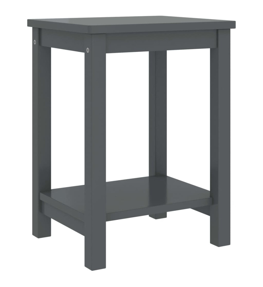 Table de chevet Gris foncé 35x30x47 cm Bois de pin massif