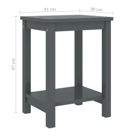 Table de chevet Gris foncé 35x30x47 cm Bois de pin massif