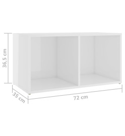 Meubles TV 2 pcs Blanc brillant 72x35x36,5 cm Aggloméré