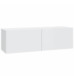 Ensemble de meubles TV 8 pcs Blanc brillant Bois d'ingénierie