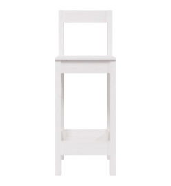 Tabourets de bar 2 pcs blanc 40x41,5x112 cm bois massif de pin