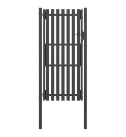 Portail de clôture de jardin Acier 1x2,5 m Anthracite