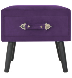 Table de chevet Violet foncé 40x35x40 cm Velours