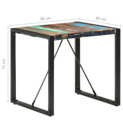 Table de salle à manger 80x80x75 cm Bois de récupération massif