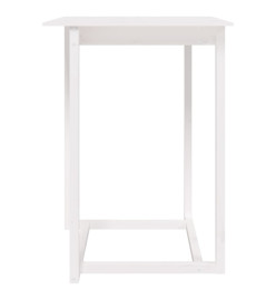 Table de bar Blanc 80x80x110 cm Bois massif de pin