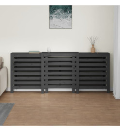 Cache-radiateur Gris 210x21x85 cm Bois massif de pin