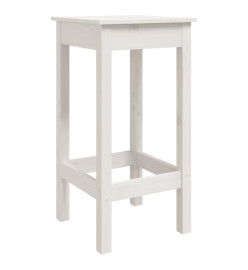 Tabourets de bar 2 pcs blanc 40x40x78 cm bois massif de pin