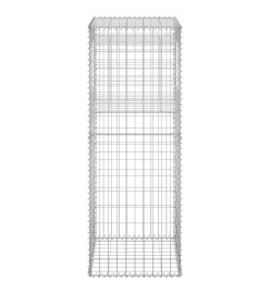 Poteaux à panier de gabion 2 pcs 50x50x140 cm Fer