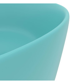 Lavabo rond de luxe Vert clair mat 40x15 cm Céramique