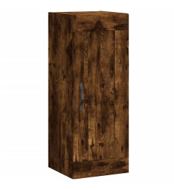 Armoire murale chêne fumé 34,5x34x90 cm bois d'ingénierie