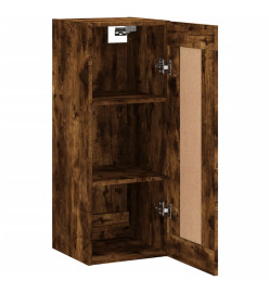 Armoire murale chêne fumé 34,5x34x90 cm bois d'ingénierie